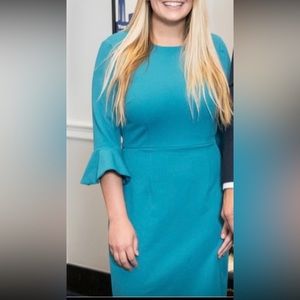 Blue work dress